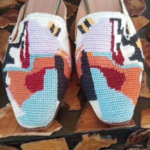 Rachel Comey Rare needlepoint Wald Wedge Mule Sz 9